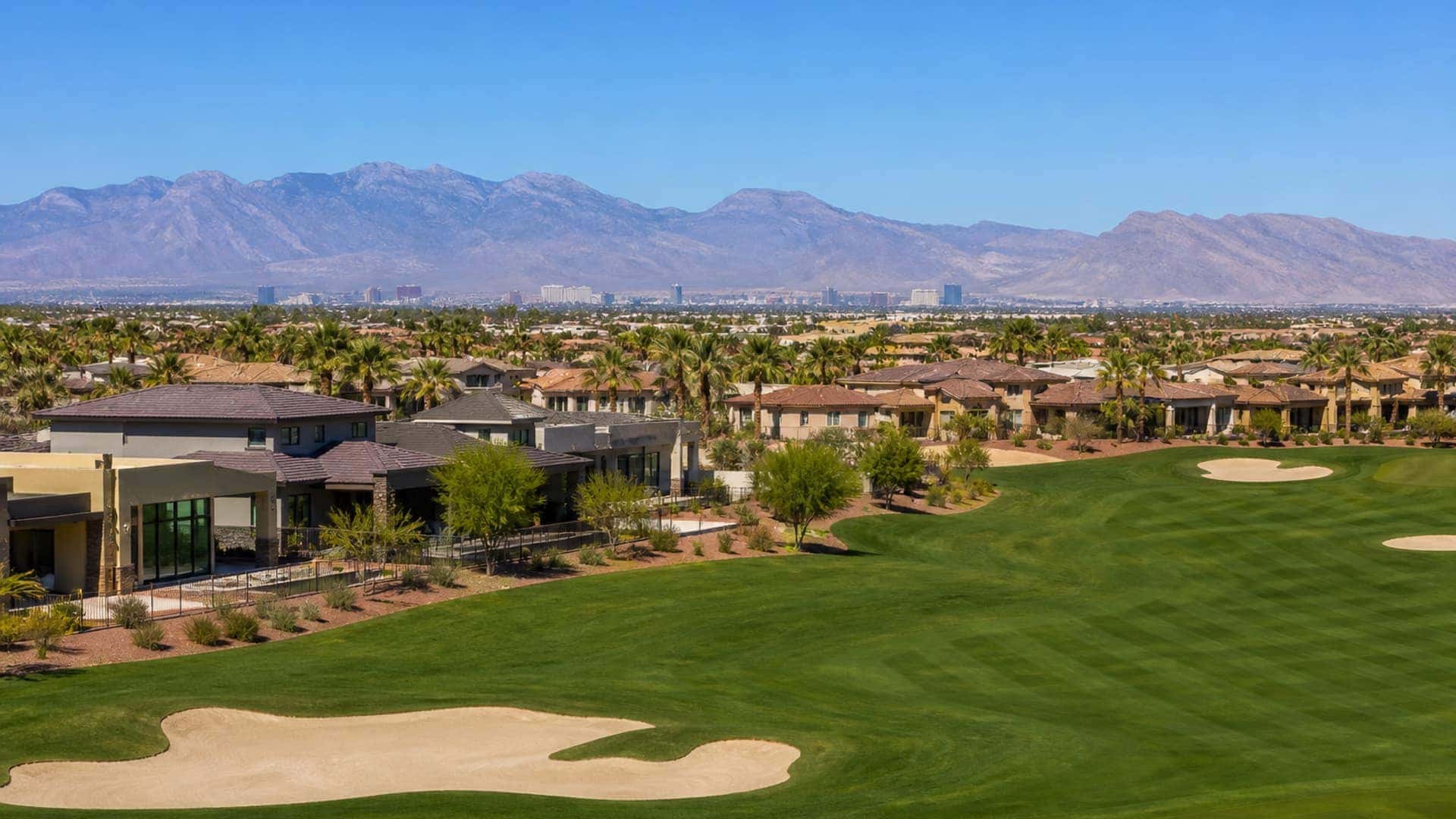 Southern Highlands golf community fairways and desert mountains